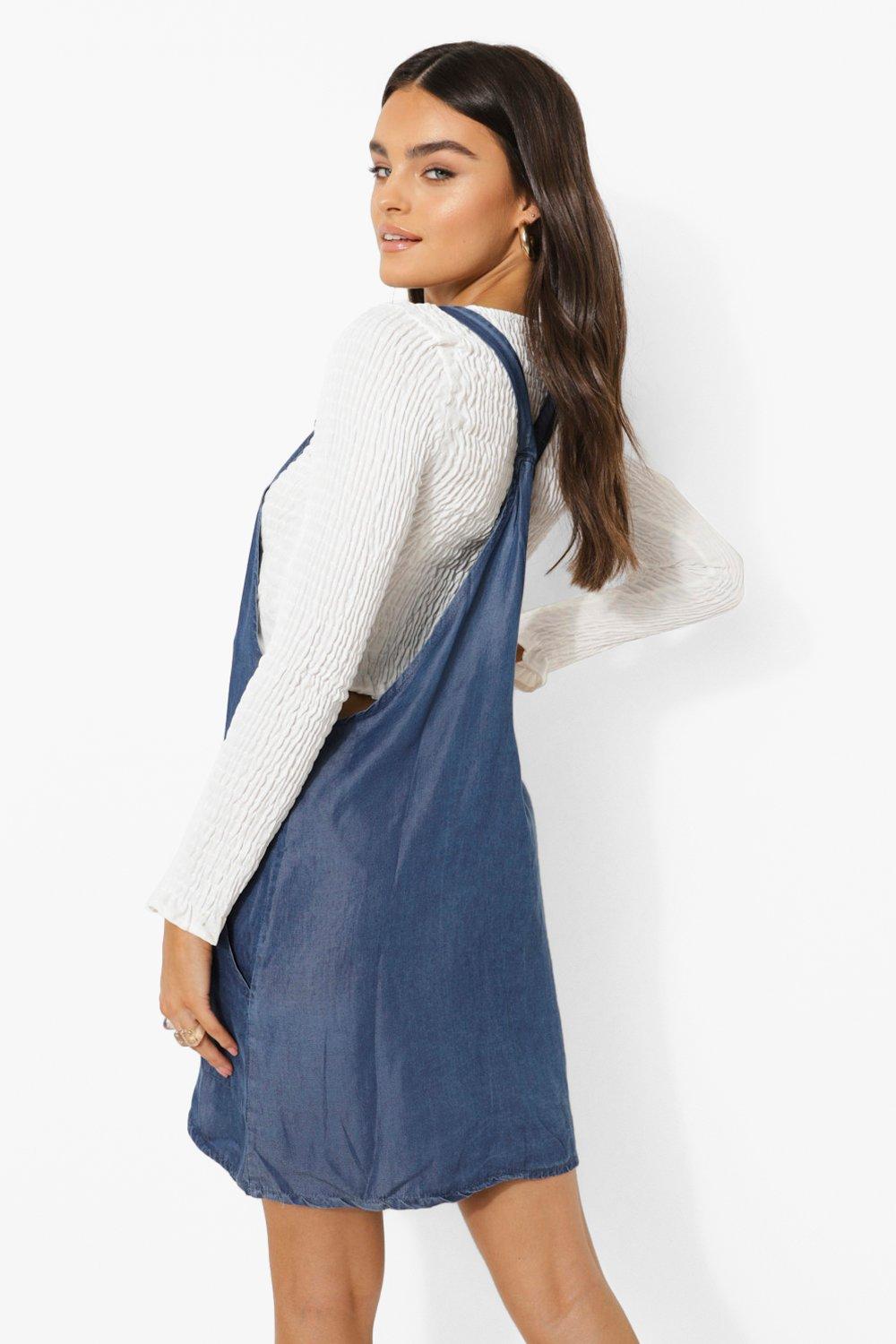 Chambray hot sale overall dress